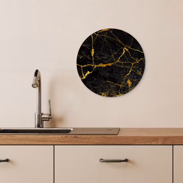 Quadro rotondo - Vene d'oro — 3