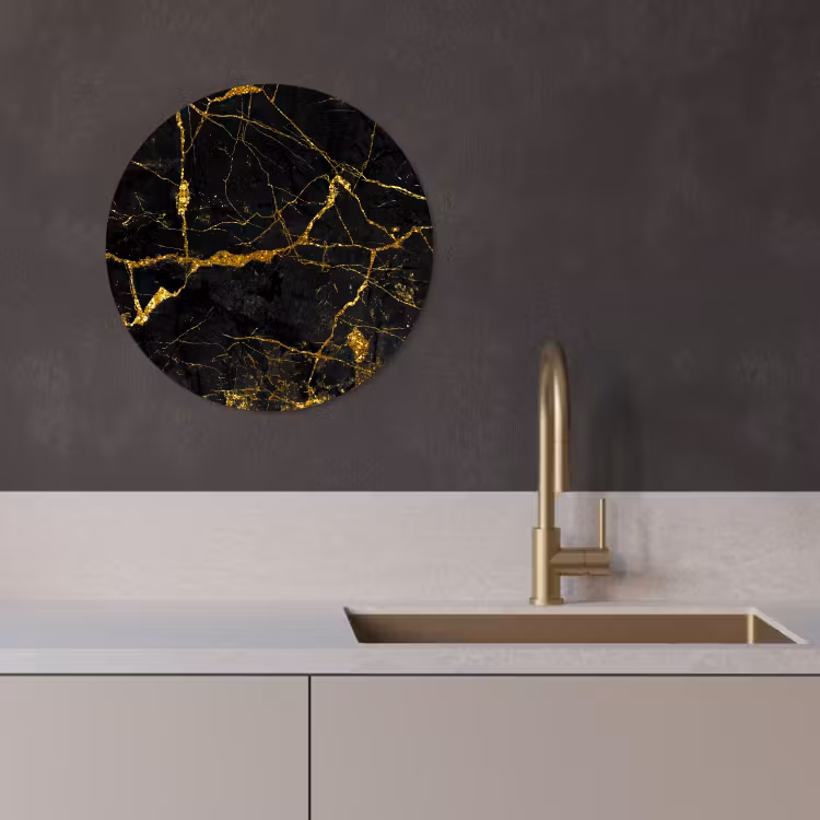 Quadro rotondo - Vene d'oro — 4