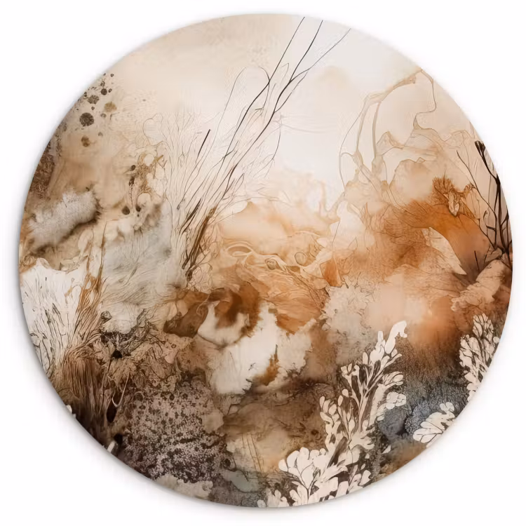 Quadro rotondo - Acquerello Sinfonia della Terra — 1