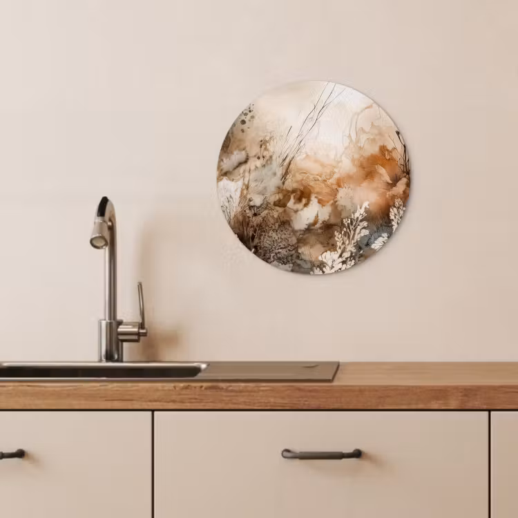 Quadro rotondo - Acquerello Sinfonia della Terra — 3