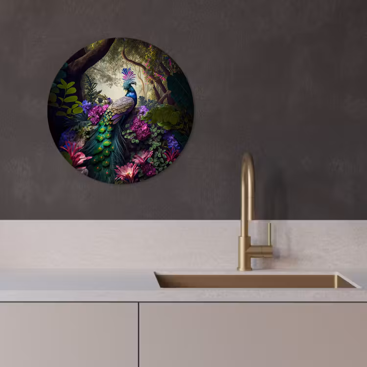 Quadro rotondo - Bellezza della giungla — 3