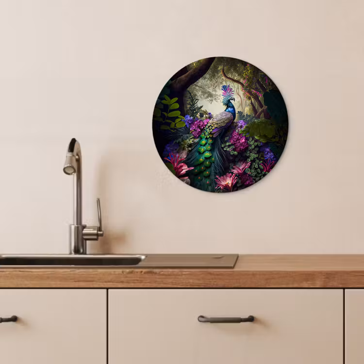 Quadro rotondo - Bellezza della giungla — 4