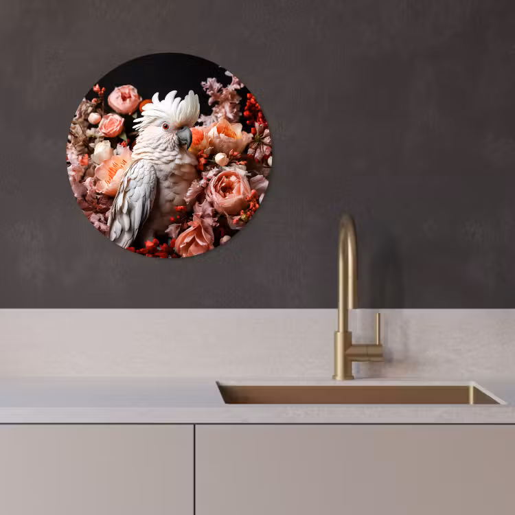 Quadro rotondo - Corona di fiori — 3