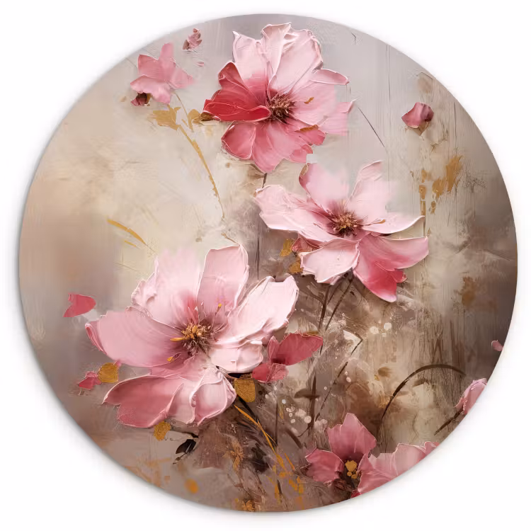 Quadro rotondo - Delicatezza floreale — 1