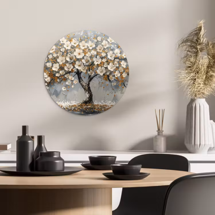 Quadro rotondo - Fiore d'oro — 1