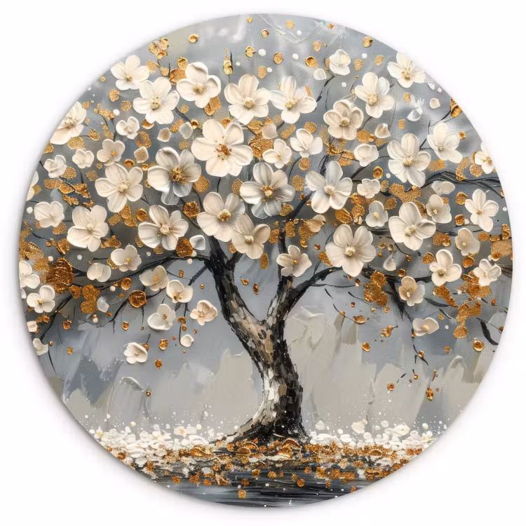 Quadro rotondo - Fiore d'oro — 2