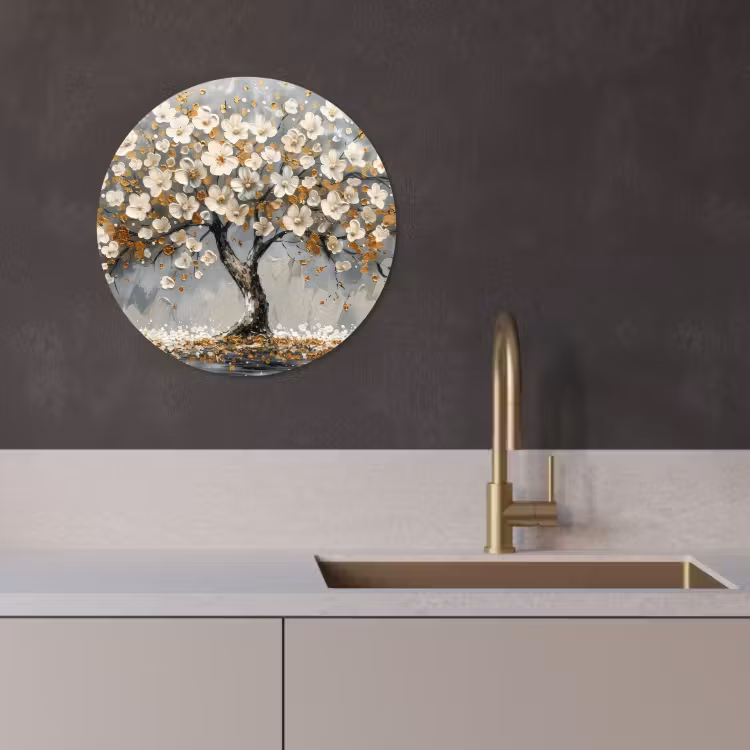 Quadro rotondo - Fiore d'oro — 3
