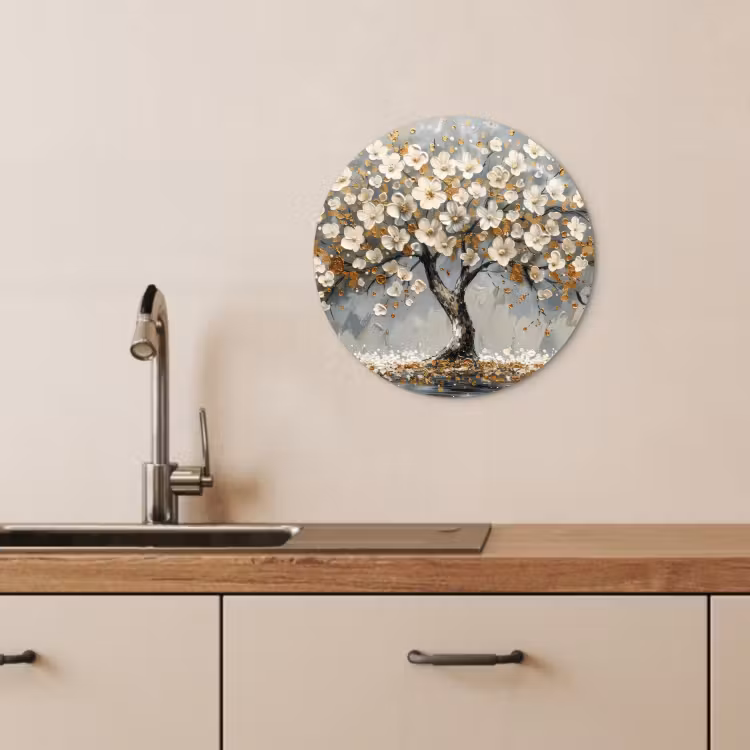 Quadro rotondo - Fiore d'oro — 4