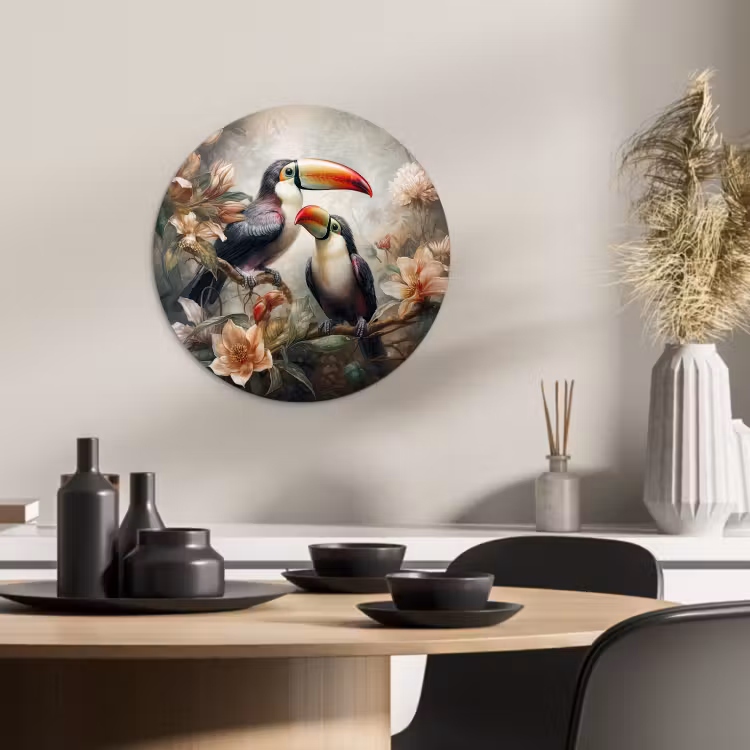 Quadro rotondo - Incontro tropicale — 3