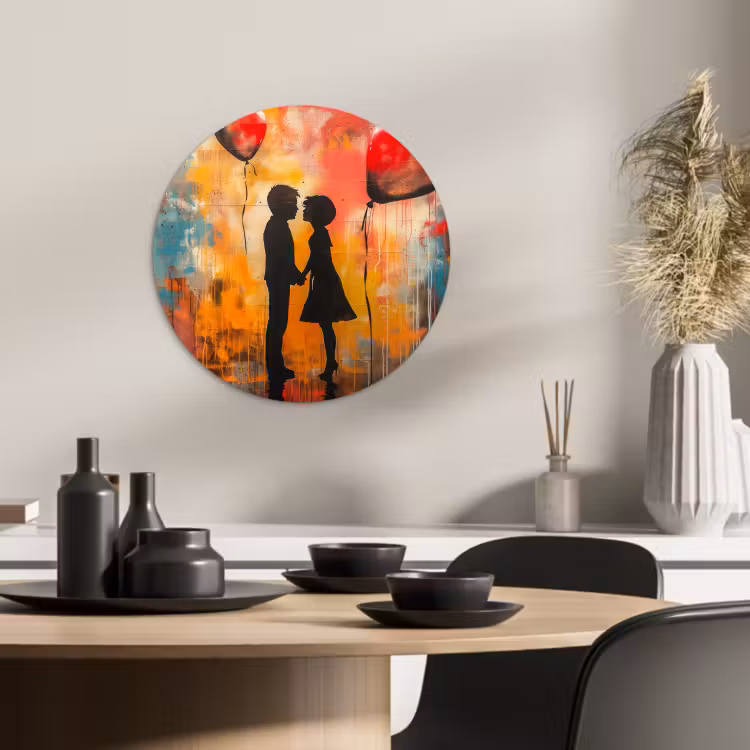 Quadro rotondo - Momenti rubati — 2