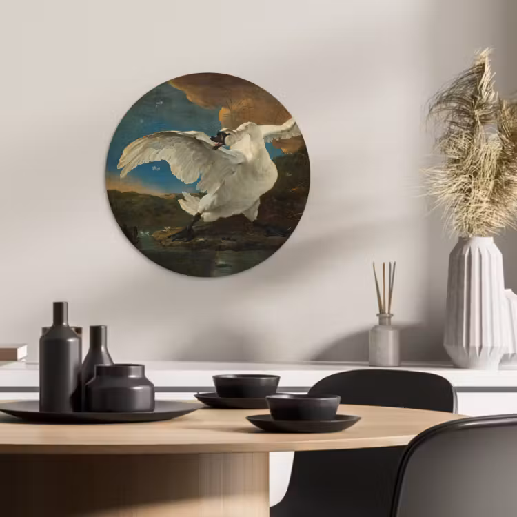 Quadro rotondo - Il cigno in pericolo — 3
