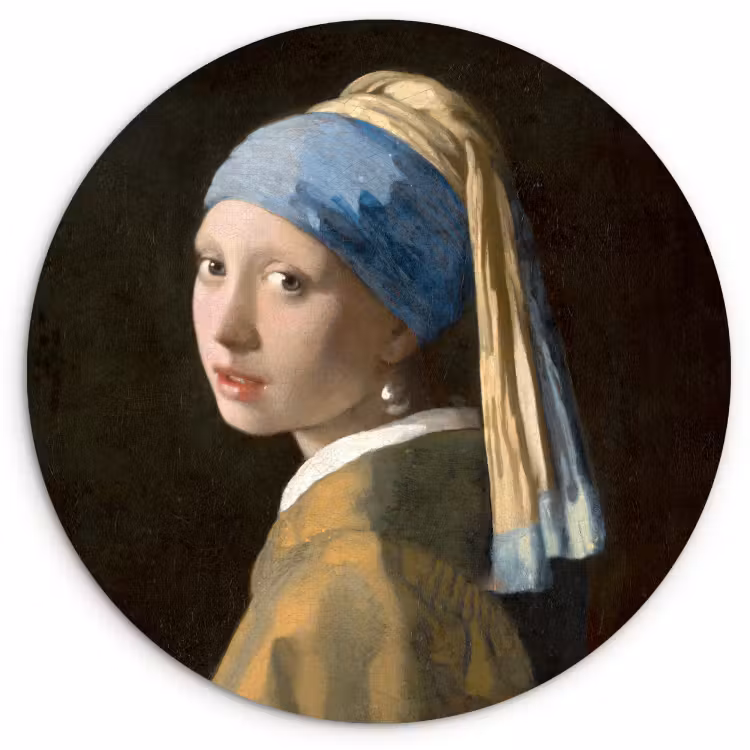 Quadro rotondo - La ragazza con l'orecchino di perla — 1