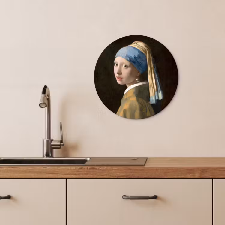 Quadro rotondo - La ragazza con l'orecchino di perla — 4