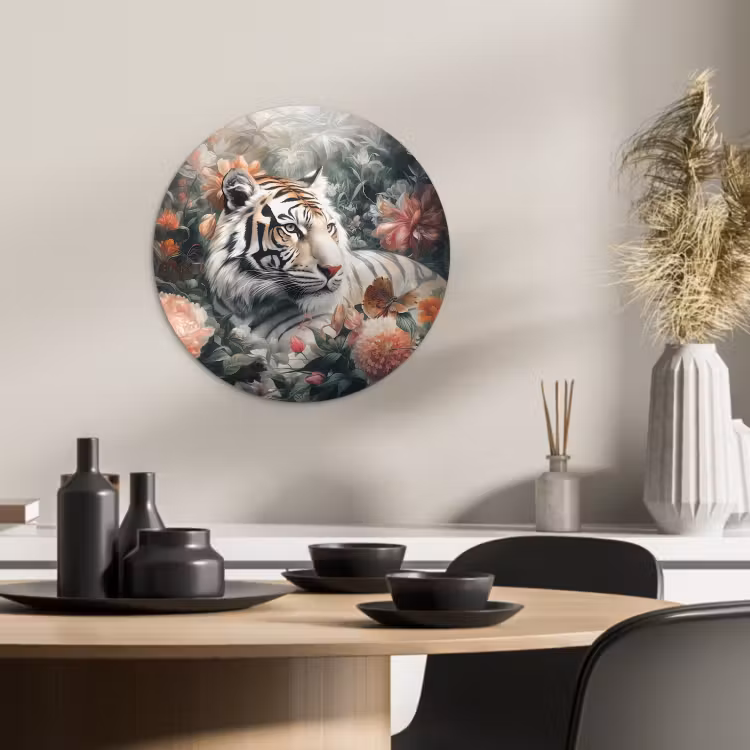 Quadro rotondo - Nascosto in fiore — 2