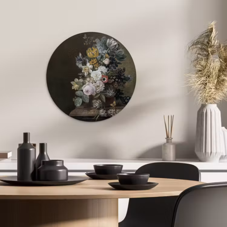 Quadro rotondo - Natura morta con fiori — 3
