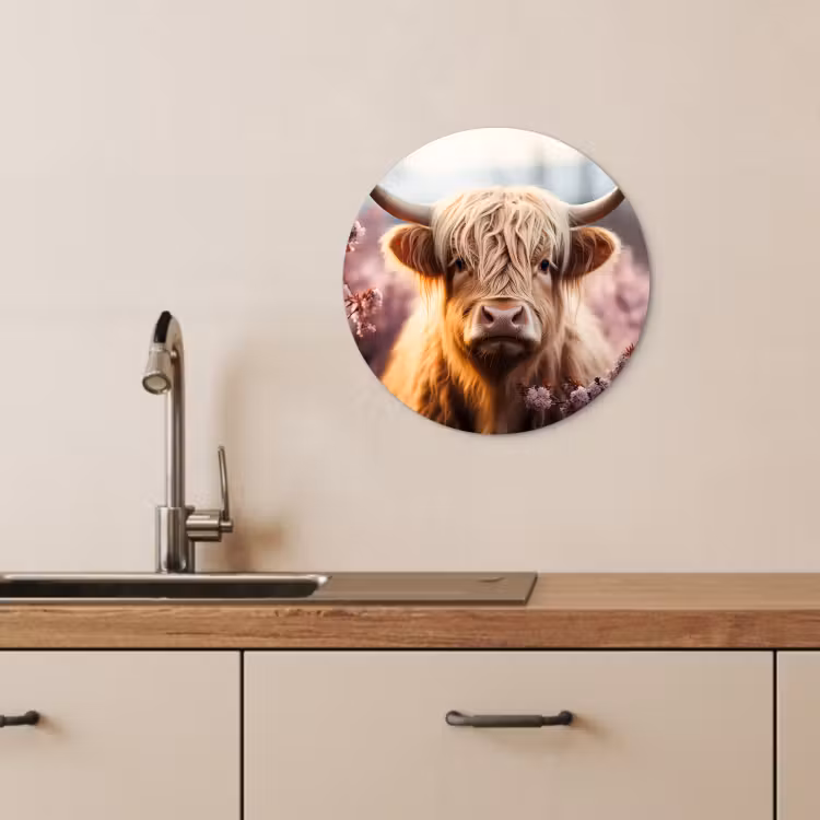 Quadro rotondo - Sguardo gentile nel crepuscolo serale — 3