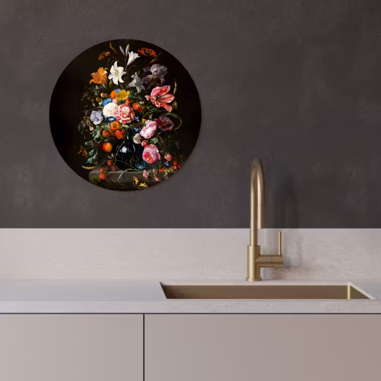 Quadro rotondo - Vaso con fiori — 3