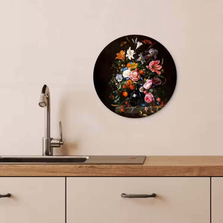 Quadro rotondo - Vaso con fiori — 4