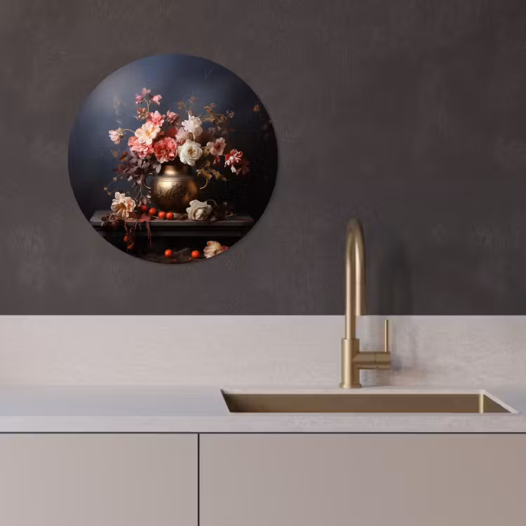 Quadro rotondo - Bellezza autunnale in bronzo — 2
