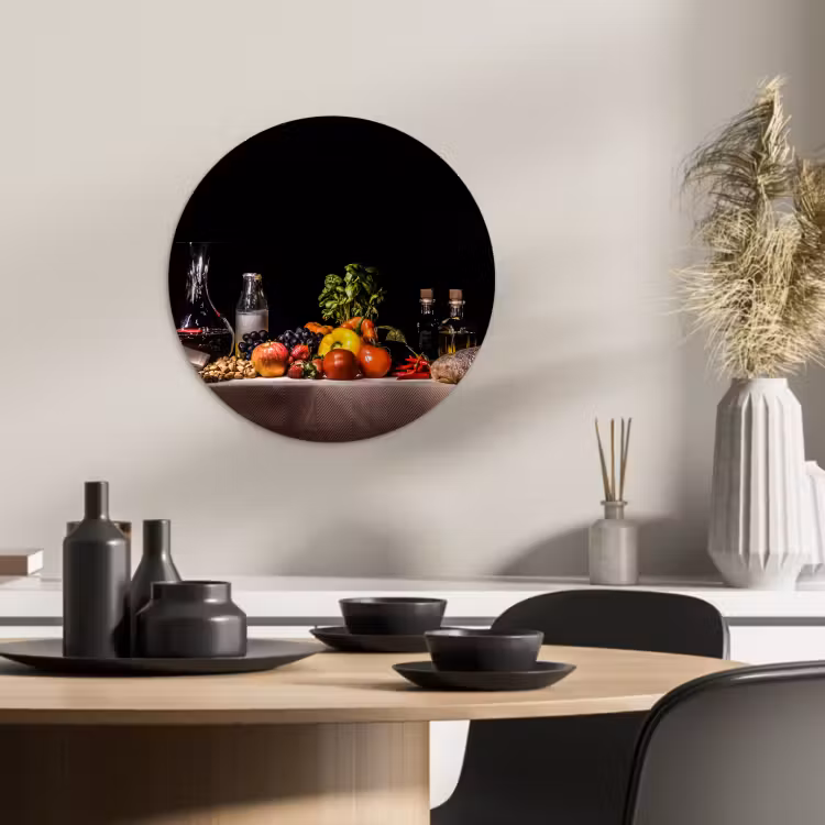 Quadro rotondo - Composizione culinaria — 3