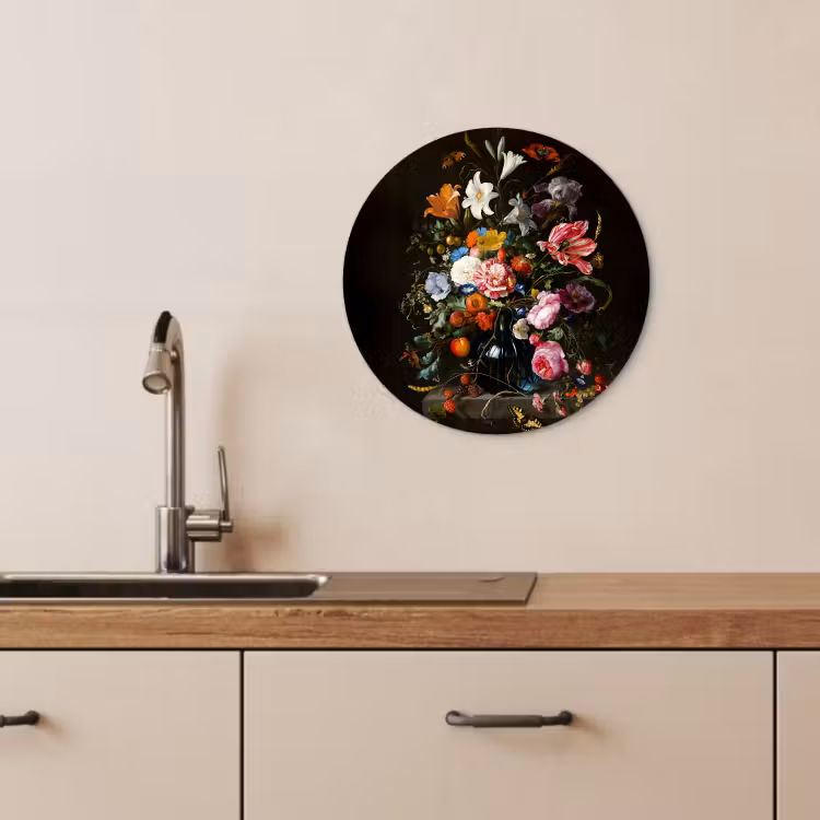 Quadro rotondo - Splendore floreale barocco — 3