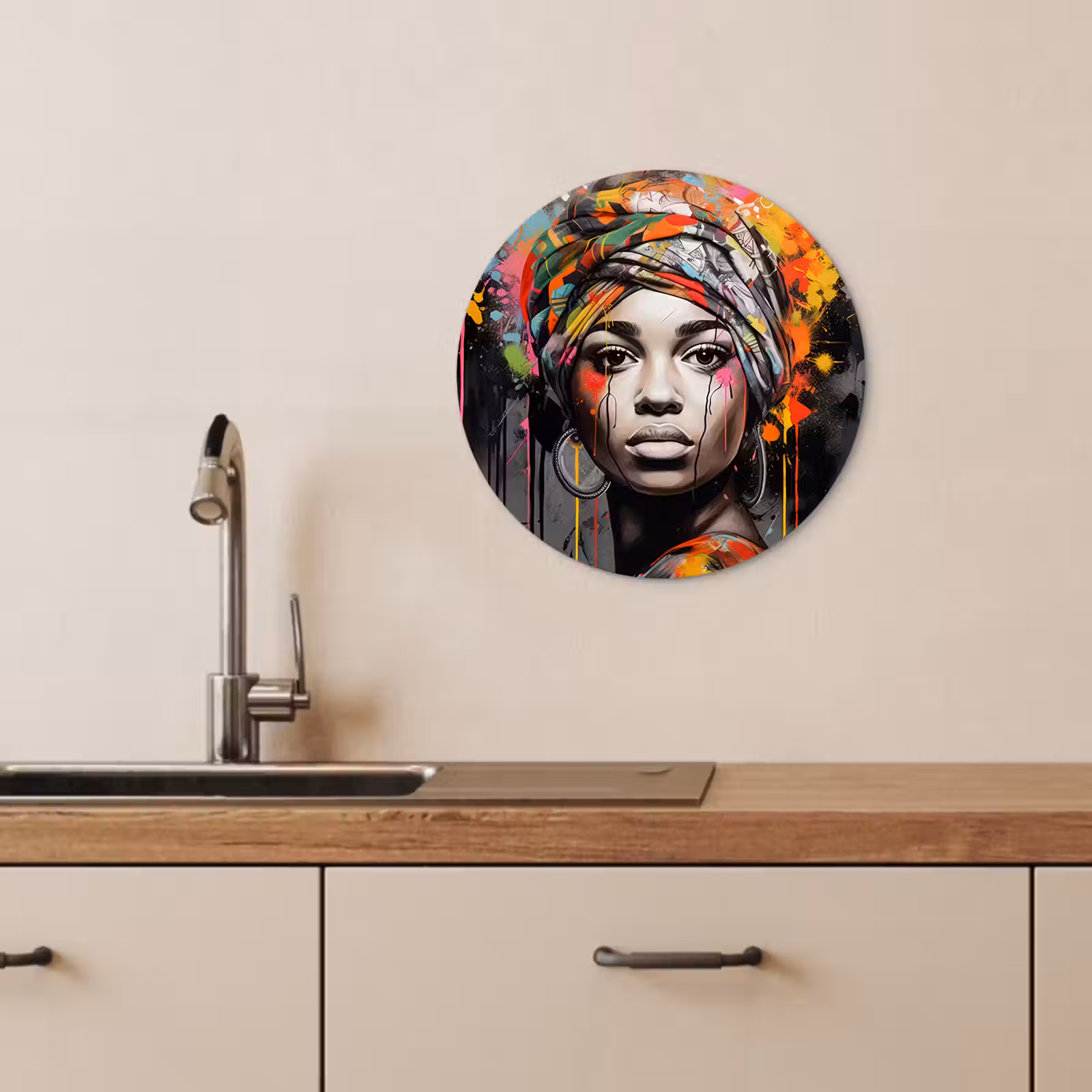 Quadro rotondo - Anima colorata — 1