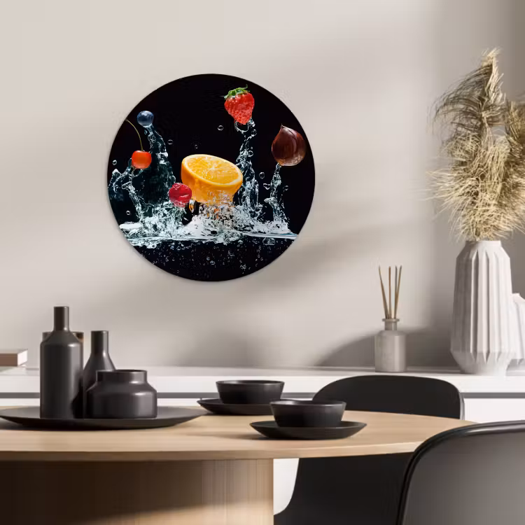 Quadro rotondo - Esplosione della cascata di frutta — 2