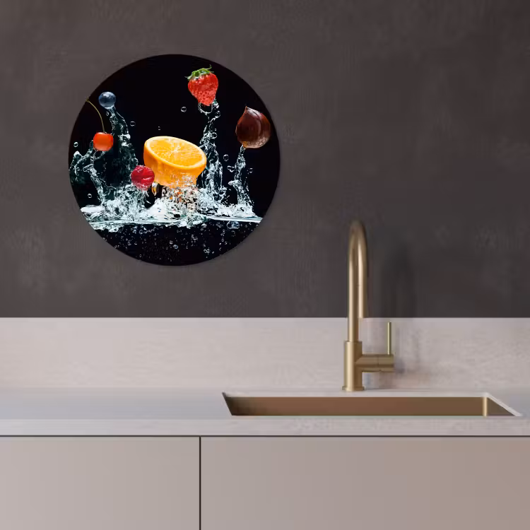 Quadro rotondo - Esplosione della cascata di frutta — 3