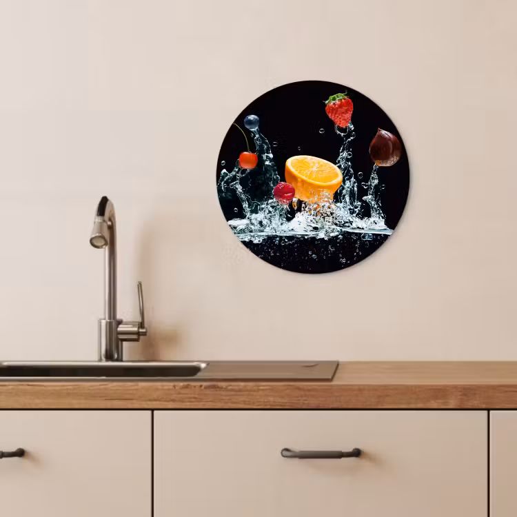 Quadro rotondo - Esplosione della cascata di frutta — 4
