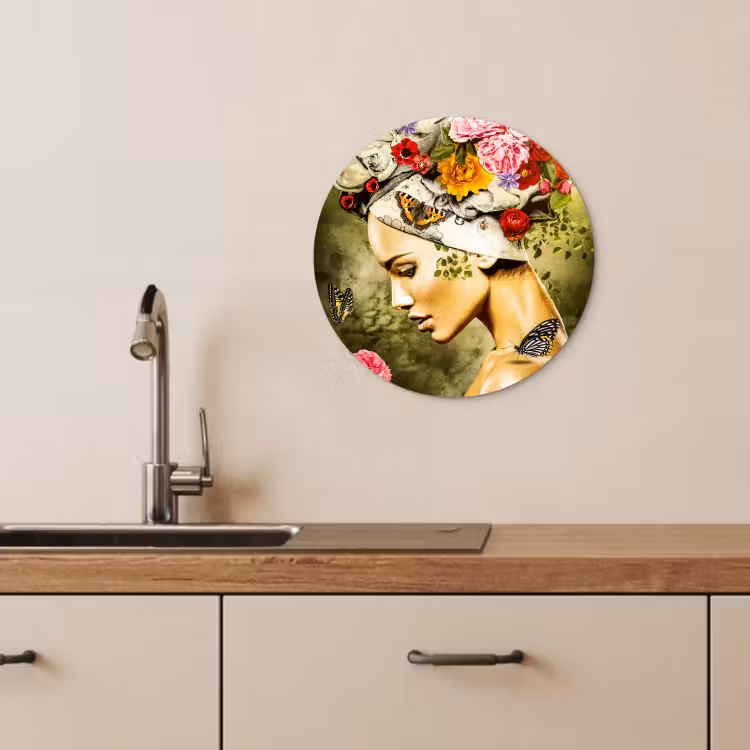 Quadro rotondo - Pensieri in fiore — 1