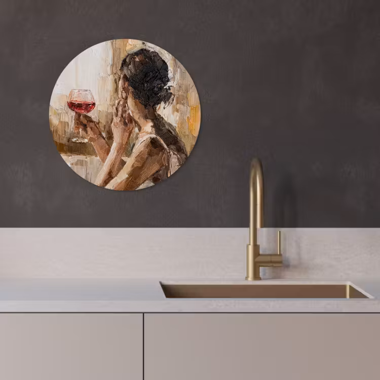Quadro rotondo - Riflessione serale — 2