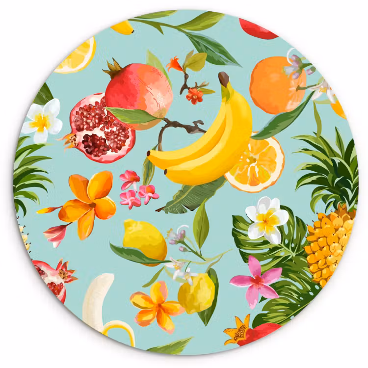 Quadro rotondo - Abbondanza tropicale — 1