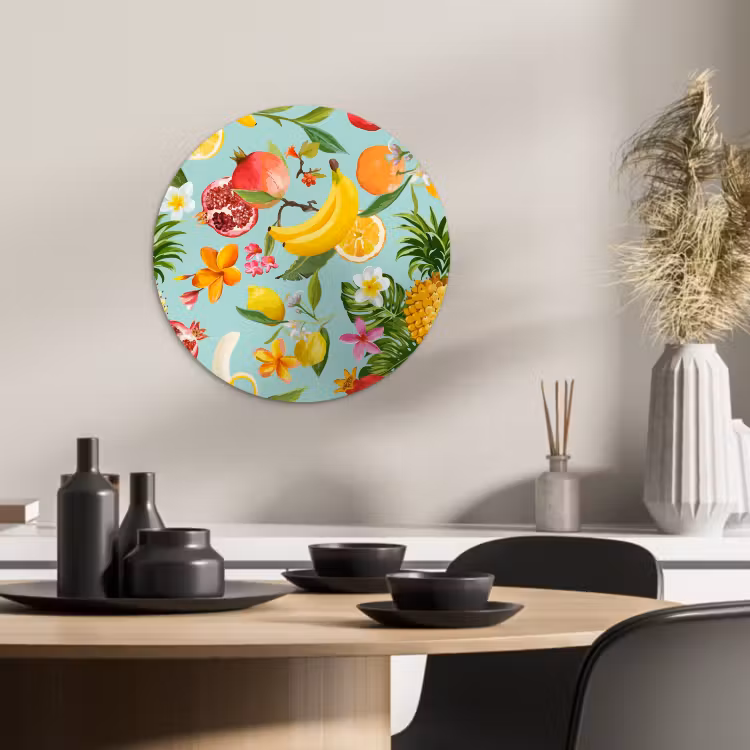 Quadro rotondo - Abbondanza tropicale — 2