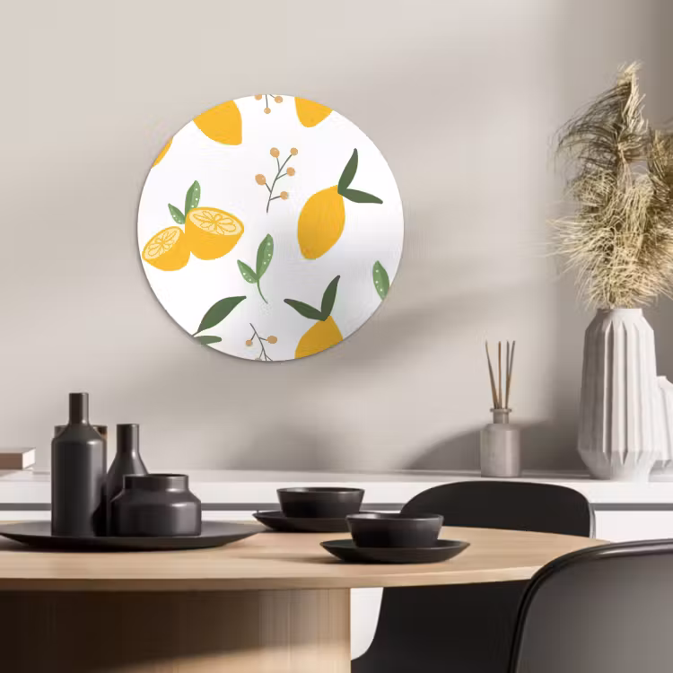 Quadro rotondo - Limone chiaro — 3