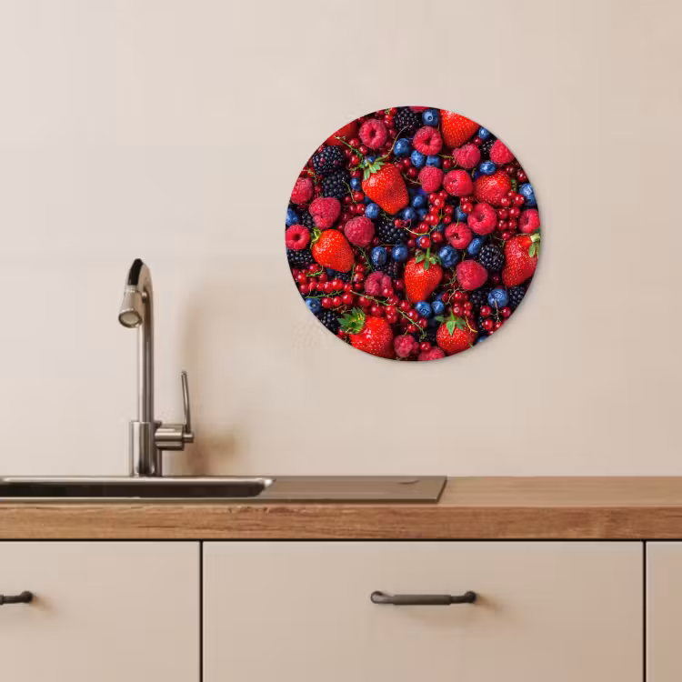 Quadro rotondo - Miscela di mirtilli e fragole — 1