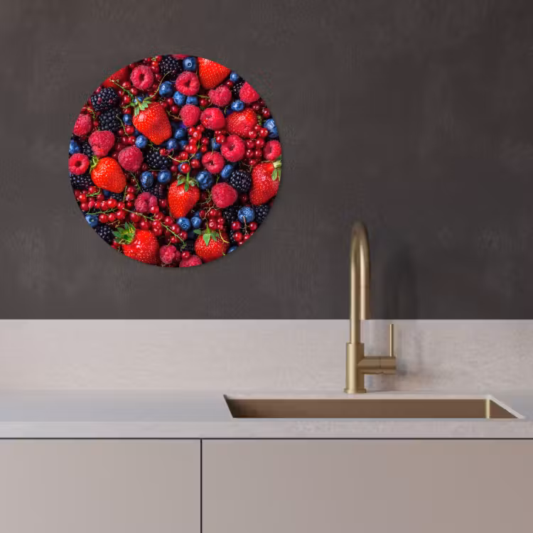 Quadro rotondo - Miscela di mirtilli e fragole — 2