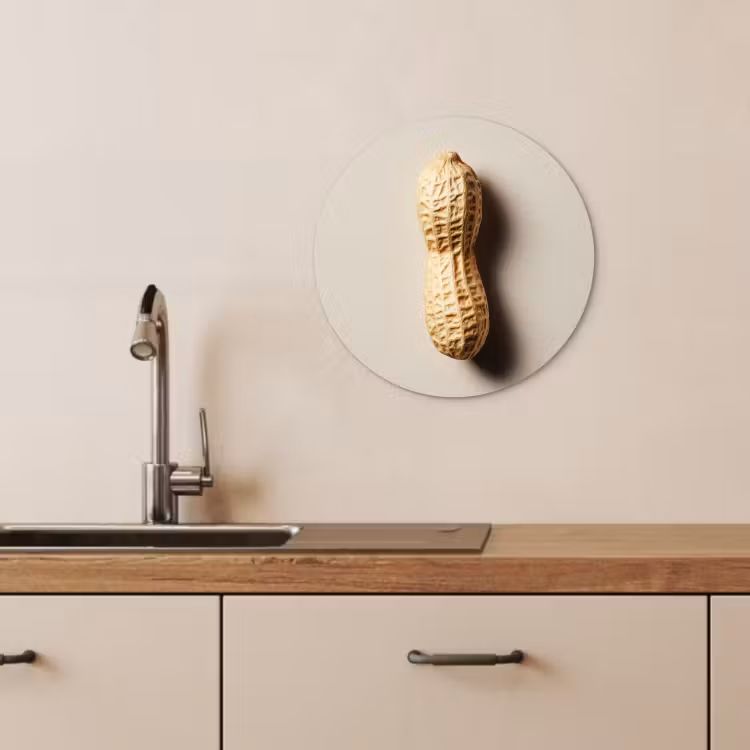 Quadro rotondo - Arachide - Crudo - Beige — 2