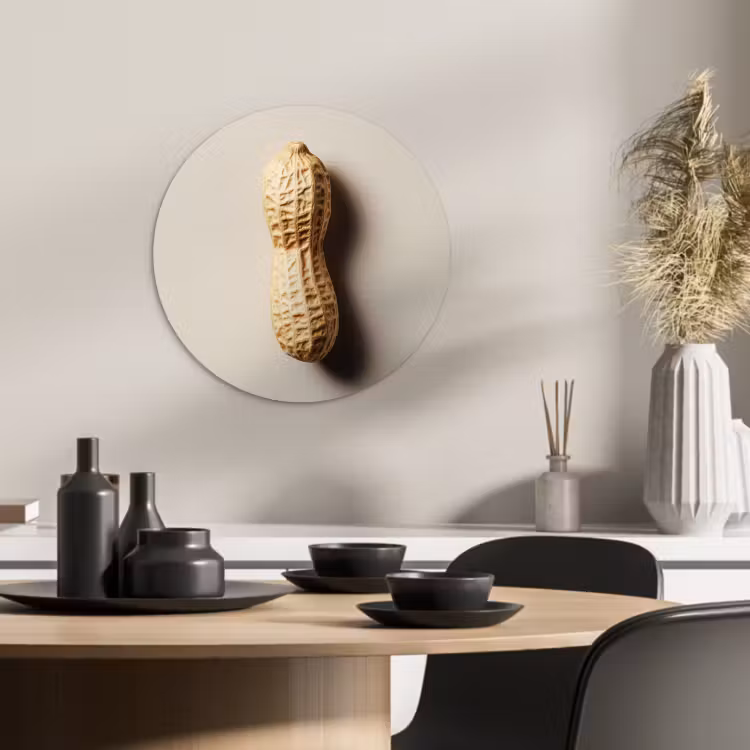 Quadro rotondo - Arachide - Crudo - Beige — 4