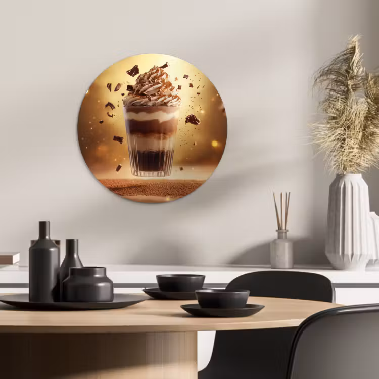 Quadro rotondo - Dessert - Cioccolato - Dolce - Cibo — 2