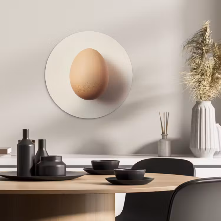 Quadro rotondo - Uovo - Beige - Ovale - Ovale — 3