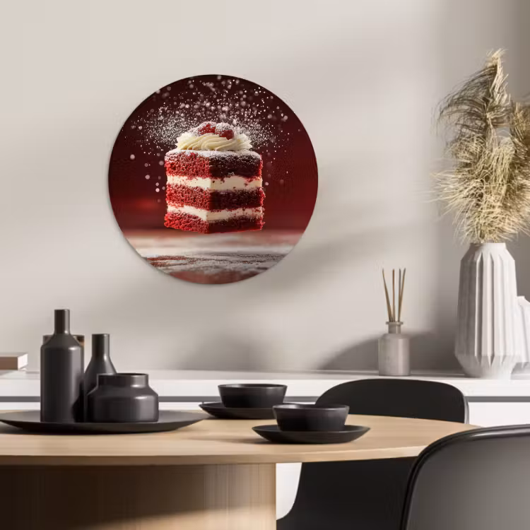Quadro rotondo - Red - Velvet - Cake - Food — 3