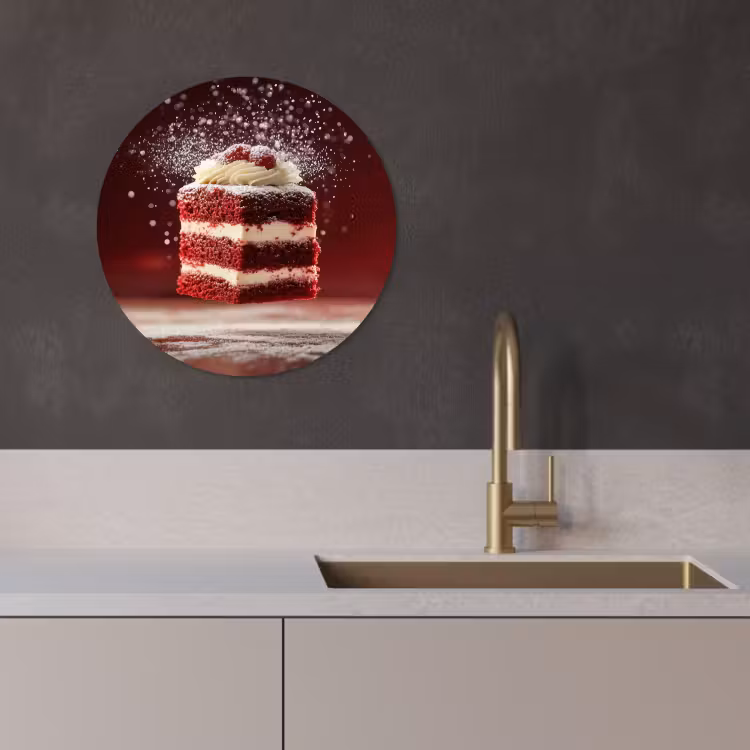 Quadro rotondo - Red - Velvet - Cake - Food — 4