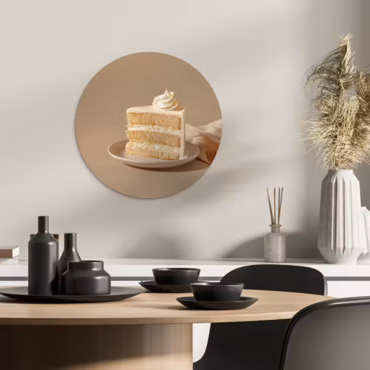 Quadro rotondo - Torta alla vaniglia - Torta - Cremosa — 2