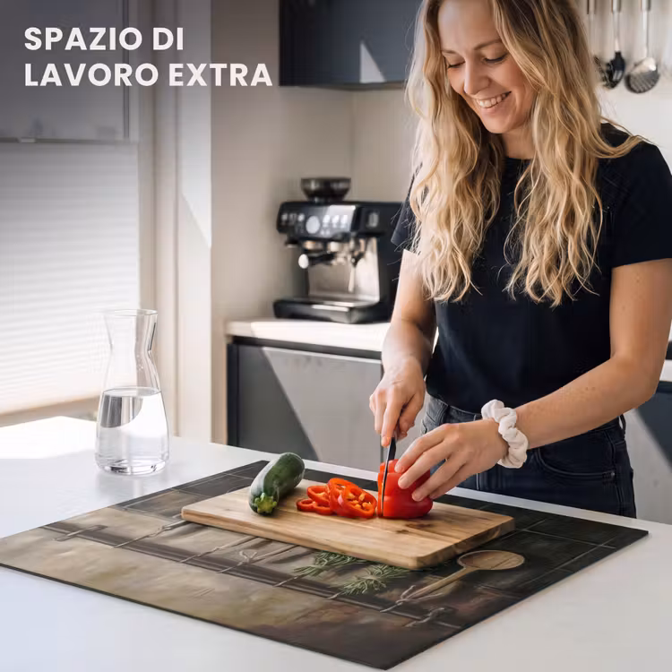Protezione piano induzione - Utensili da cucina - Rustico - Piastrelle - Spezie — 5