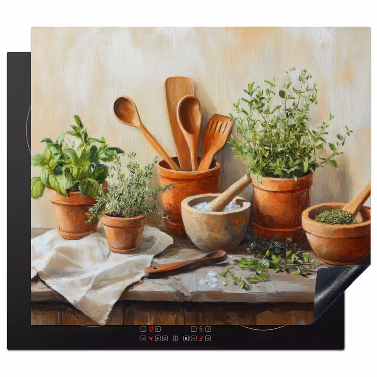 Protezione piano induzione - Vasi - Erbe - Legno — 1