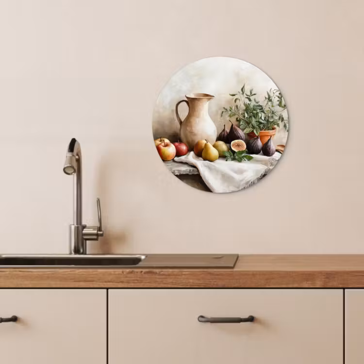 Quadro rotondo - Frutta - Erbe - Rurale — 4