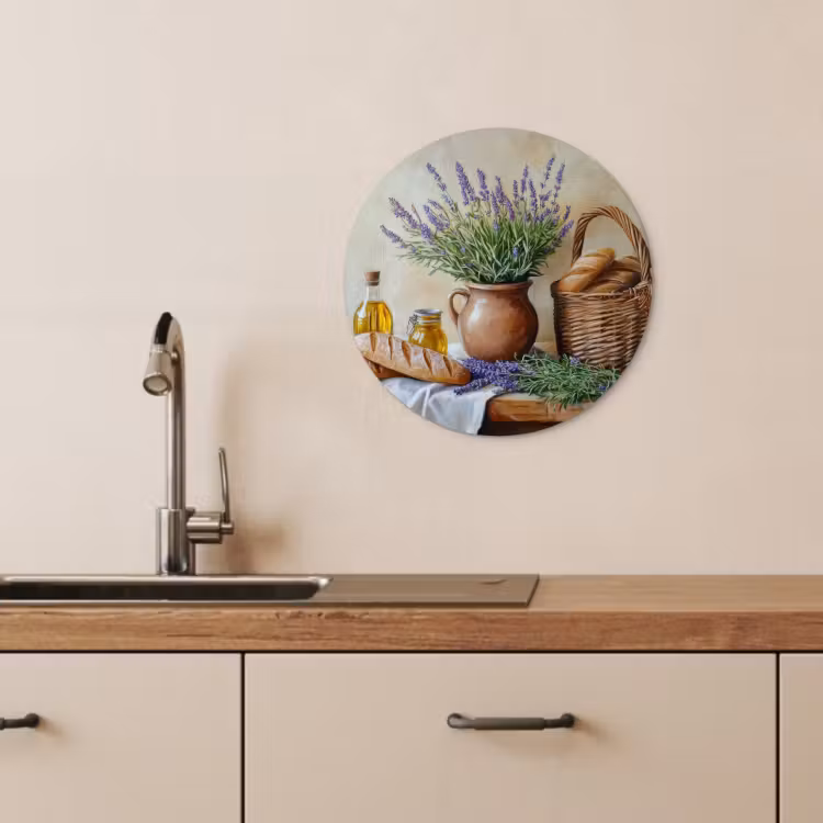Quadro rotondo - Lavanda - Pane - Natura morta — 3