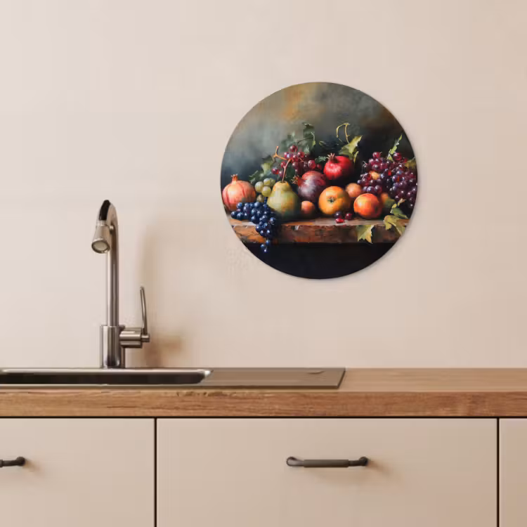 Quadro rotondo - Rustico - Natura morta - Frutta — 4