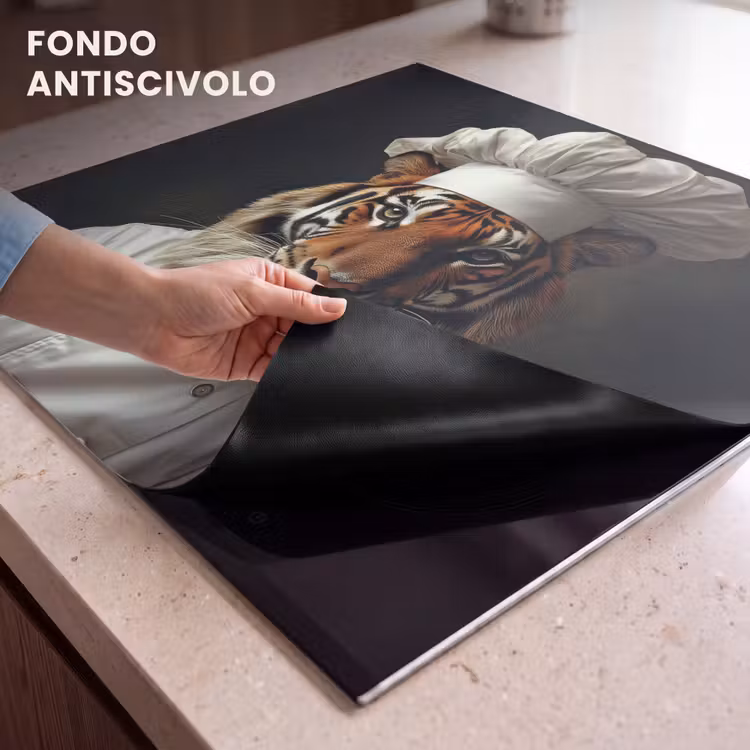 Protezione piano induzione - Tiger - Abbigliamento da cuoco - Marrone — 6