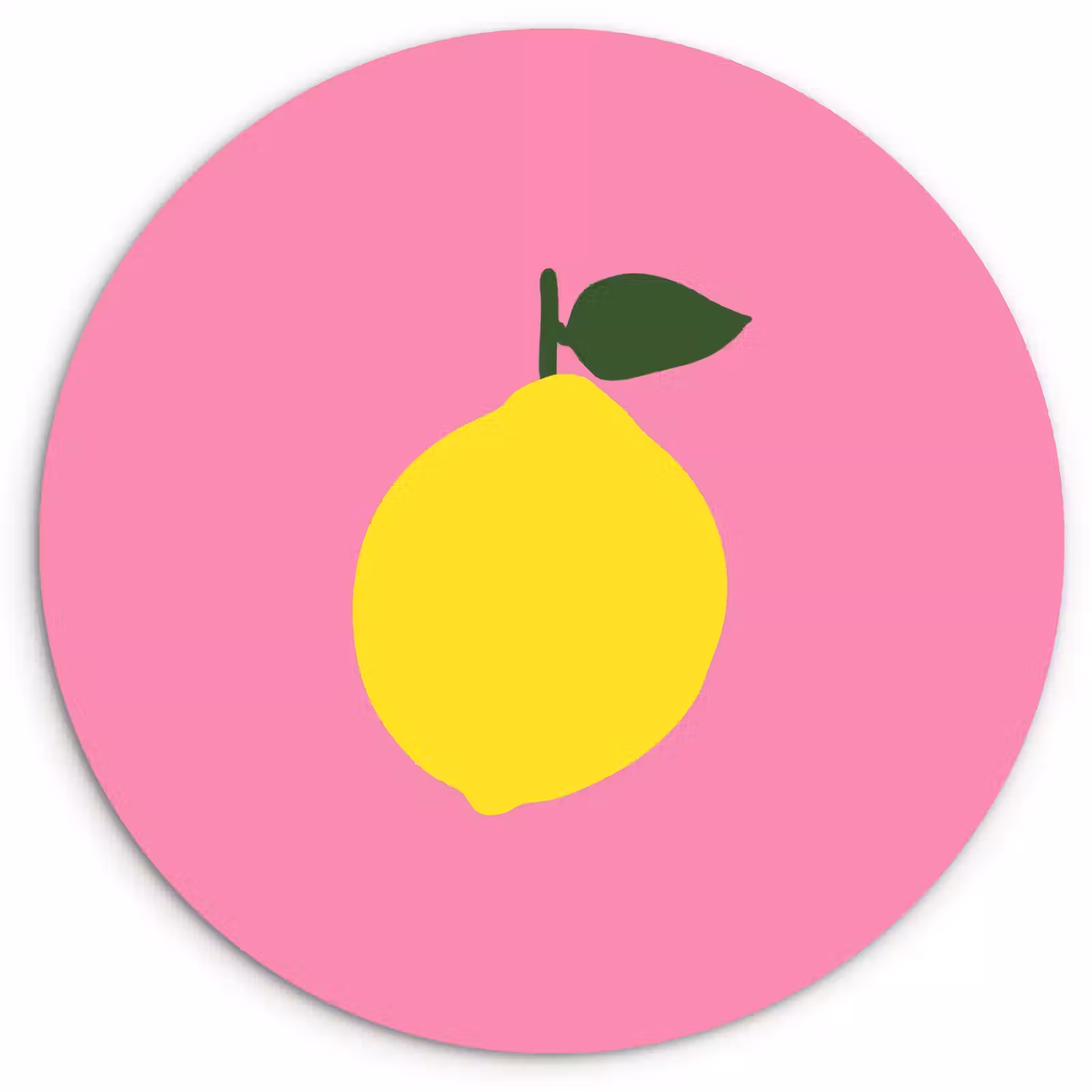 Quadro rotondo - Limone - Giallo - Fresco — 1